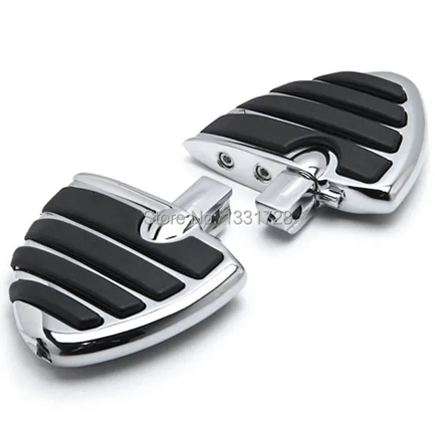 Chrome Wing Foot Pegs Rests For Kawasaki Vulcan 2000 (All Models) 2004-2010 (Rear) | Автомобили и мотоциклы