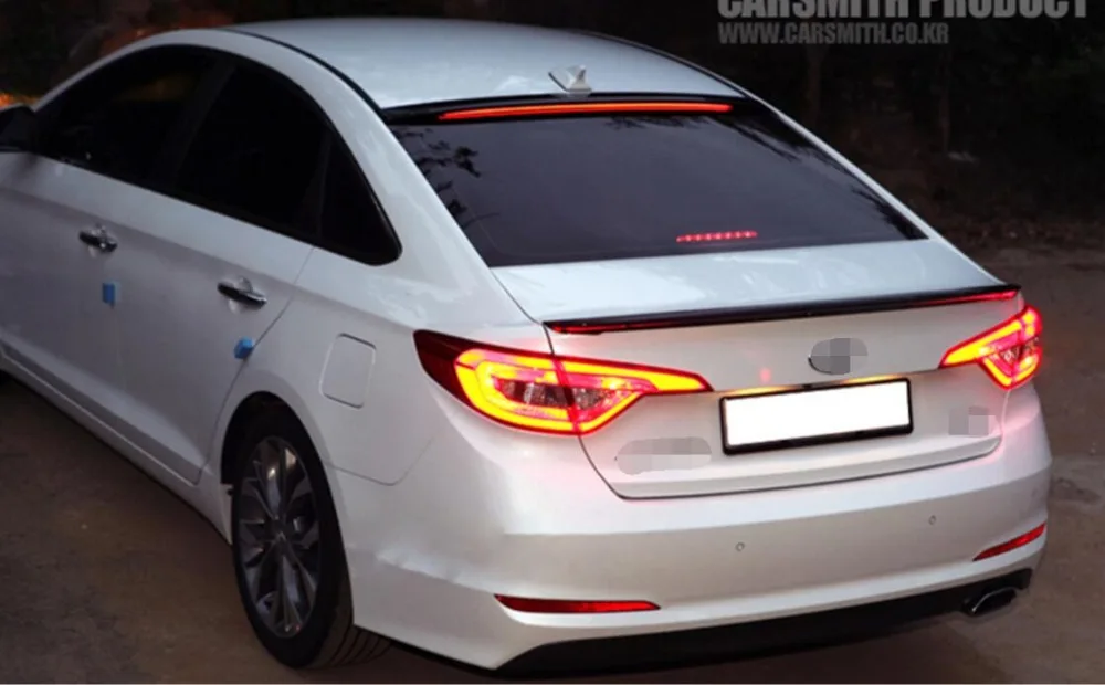 Для hyundai Sonata украшение автомобиля 2011 2012 2013 ABS Пластик Краски ing Цвет задний багажник светодиодный спойлер