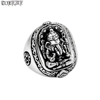 100 925 silver ganesh buddha om ring elephant nose wealth god ring good luck ring