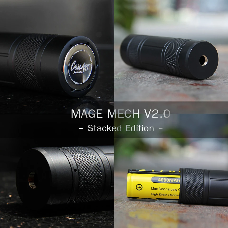 Оригинальный Coilart Mage Mech V2.0 Mod электронная сигарета Vape 510 нить 18650 аккумулятор mech
