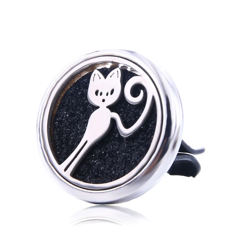 

Sexy Cat Car Air Diffuser Stainless Steel Vent Freshener Car Essential Oil Diffuser Perfume Aromatherapy Necklace Open Locket