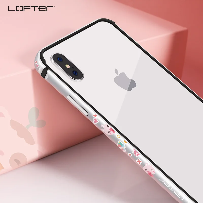 Мультяшный металлический бампер для телефона для iPhone X XS, алюминиевая рамка, противоударные чехлы для телефонов для iPhone XS MAX, защитный чехол, чехол