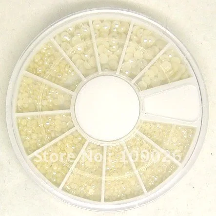 

Natural Half pearl wheel Nail art Rhinestones wheel