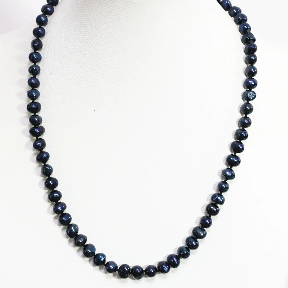 Подлинный черный натуральный пресноводный жемчуг культивированный круглые