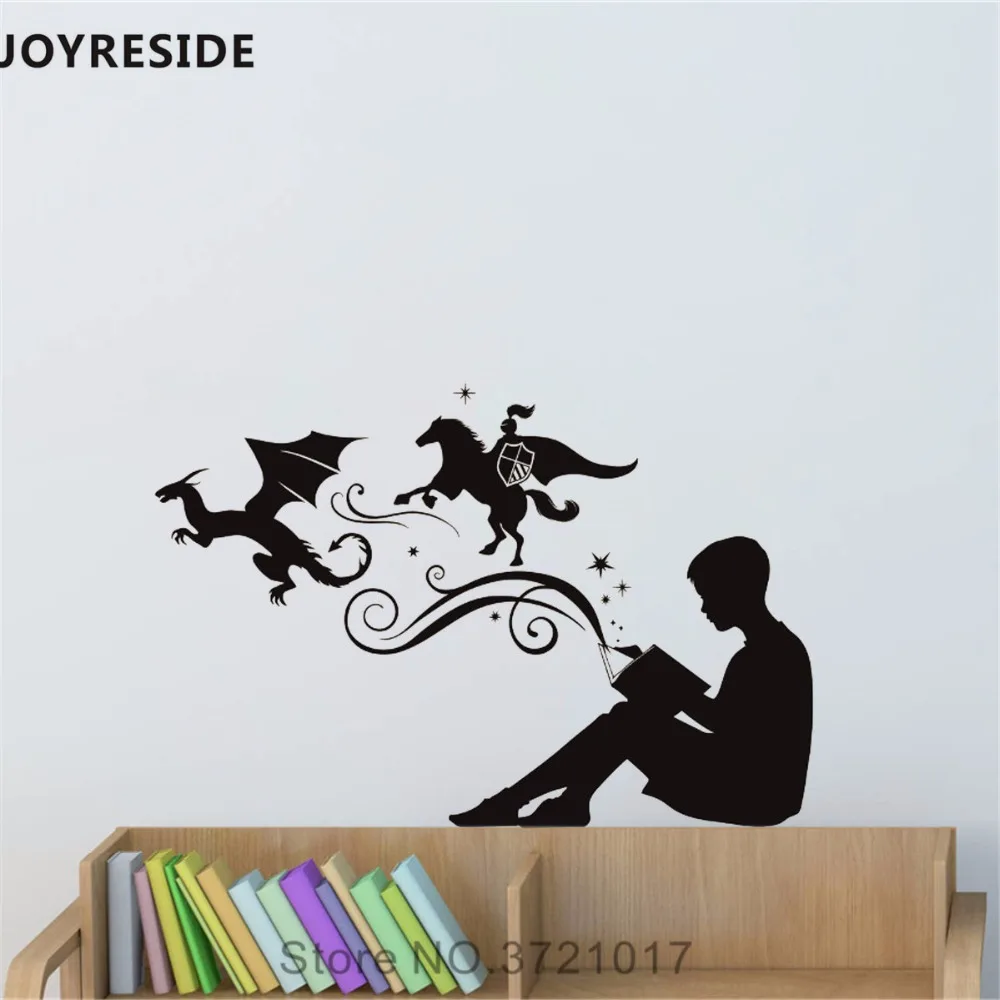 Joyestebe феи с мальчик Наклейка на стену Волшебная Настенная для мальчика книга