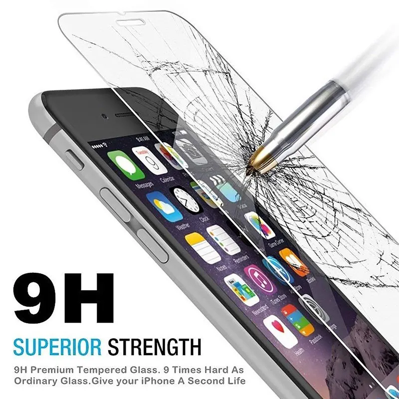 Ascromy 10 шт для iPhone X защита экрана закаленное стекло 9H 7 Plus 8 6 6S 5 S 5S SE 5C 4 4S verre trempe |