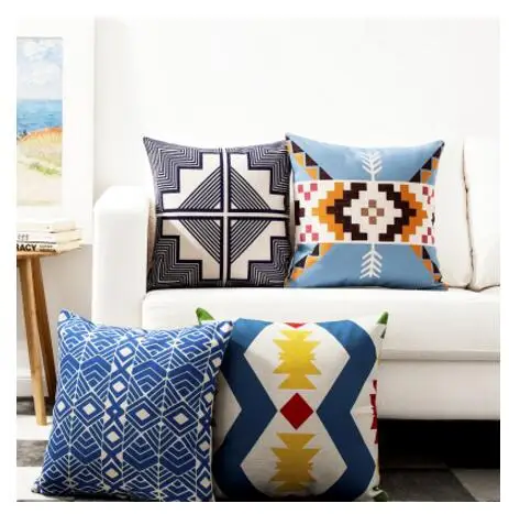 

cotton linen kilim cushion cover geometric pillowcase cotton linen throw pillow cover backrest home decor