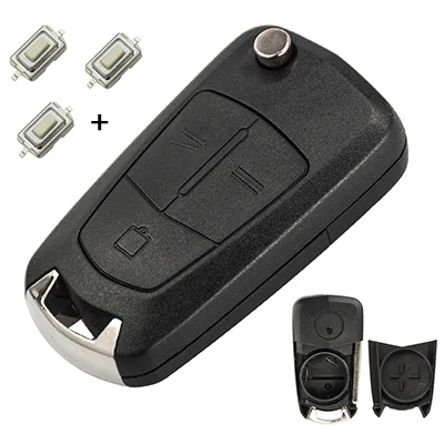 3B with O Screw hole OkeyTech откидной пульт дистанционного управления складной Автомобильный Брелок чехол в виде ракушки Стильный чехол 2 3 кнопки для Vauxhall Opel Corsa Astra Vectra Signum - Цвет: 3B with O Screw hole