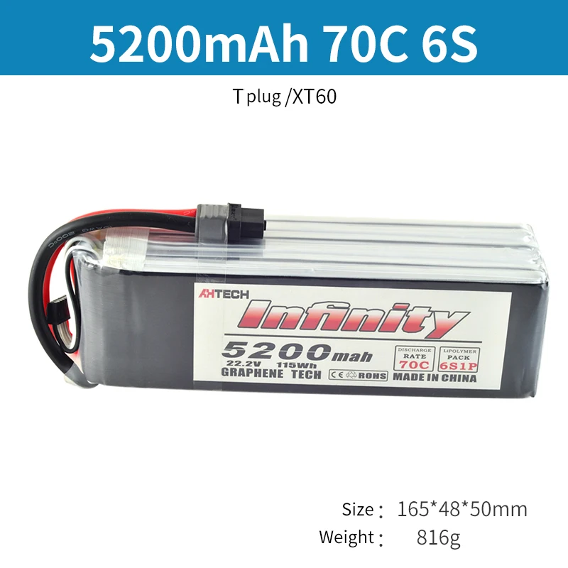 Infinity 6S LiPo батарея 70C 3200mAh 4200mAh 5200mAh 22 2 V с T или XT60 разъем RC Lipo батарея|Детали и
