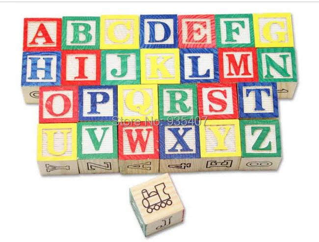 

Wooden ABC 123 Blocks Printing blocks 27 piece or 48 piece Variety cognitive alphanumeric New Prouct Free Shipping