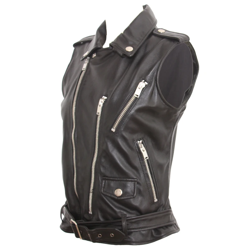Женский кожаный жилет MAPLESTEED Осенний без рукавов M116|vest for women|womens leather vestleather vest womens |