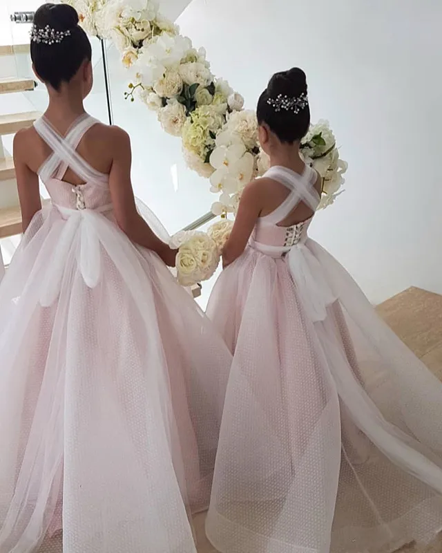Ball Gown Light Pink Flower Girls Dresses For Weddings Little Kids Pageant Dress Custom Made High Quality Gowns Size 2-16Y | Детская