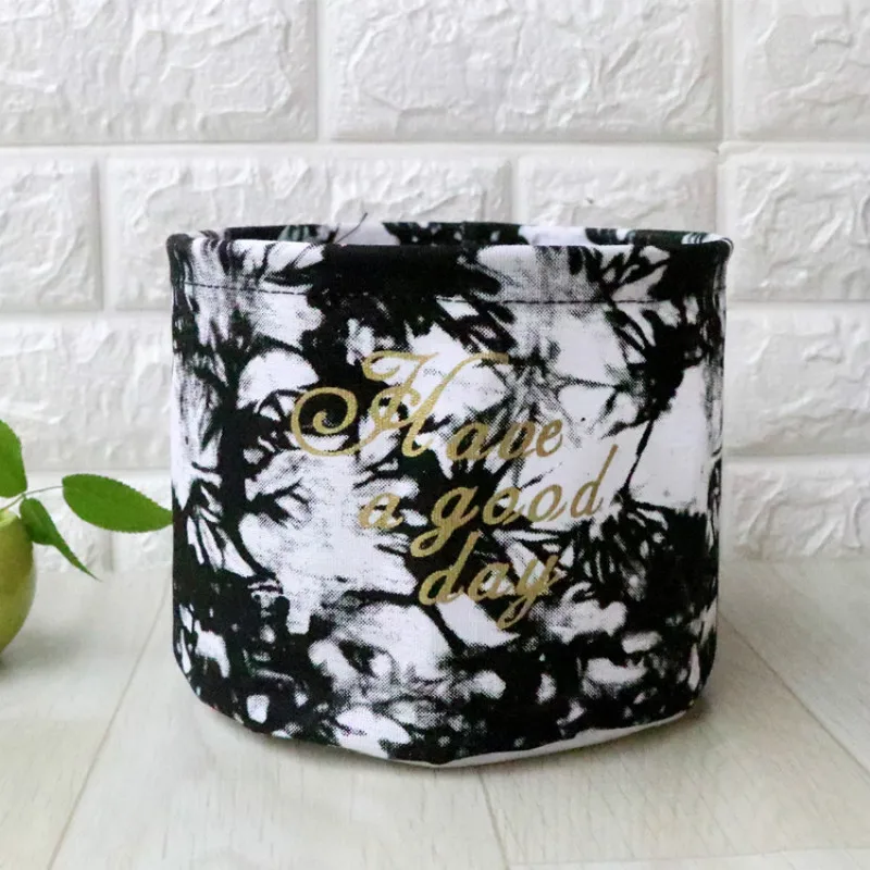 

1PC New Simple Stylish S Cloth Waterproof Folding Cosmetic Debris Desktop Storage Box Sundries Storage Basket Toys Storage Bag