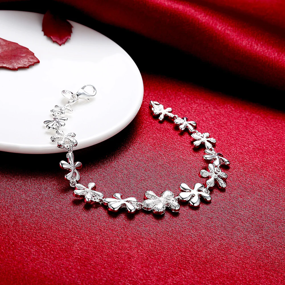 H156 Оптовая Продажа Модные с серебряным покрытием jewelry браслет-цепочка Шарм