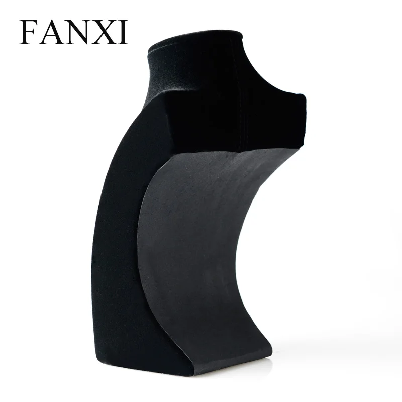 Вельветовая Подставка для ювелирных изделий FANXI, черного цвета, подвеска и бюст для ожерелья от AliExpress RU&CIS NEW