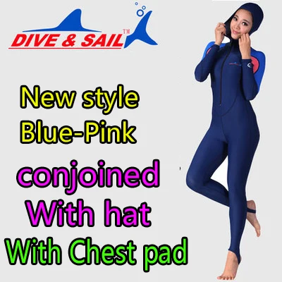 1Piece Hat Pad Women Бренд UPF 50+ лайкра Купальник stinger Костюм для дайвинга подводное плавание водо-лыжный Анти-УФ Одежда 2 шт. Полный Корпус с капюшоном для мужчин и женщин - Цвет: 1Piece Hat Pad Women