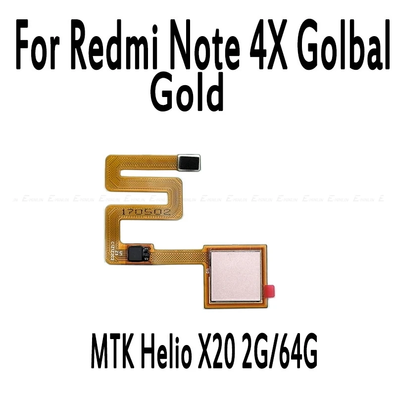 Сенсорный ID сканер отпечатков пальцев гибкий кабель для Xiaomi Redmi Note 3 Pro 4 4X глобальная Кнопка возврата домой ключ Замена частей
