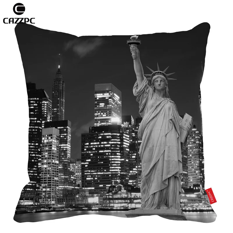 Манхэттенская Статуя Свободы Нью Йорк автомобиль декоративная наволочка