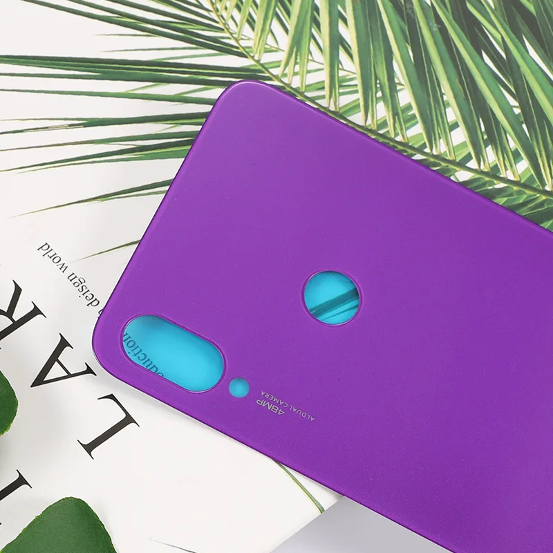 Xiaomi Redmi note 7 крышка батареи Задняя стеклянная панель Дверь Корпус чехол для pro