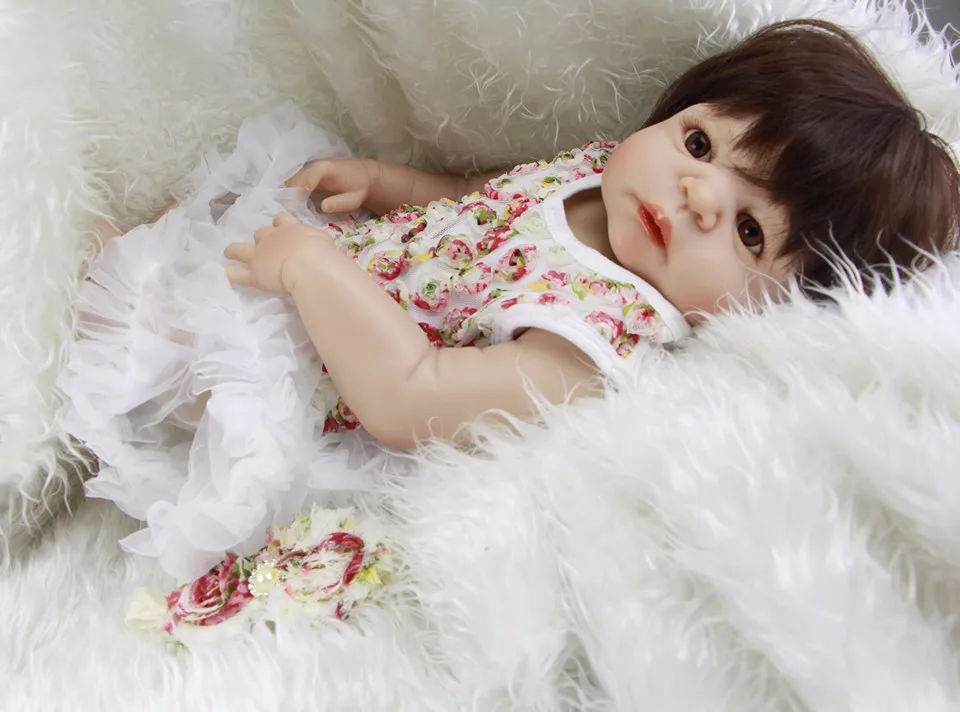 23 &quotполностью силиконовая кукла Reborn Girl Реалистичная ручной работы