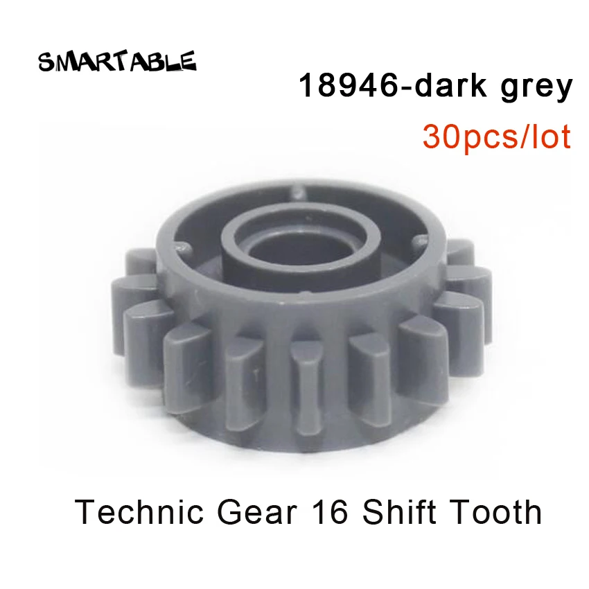 18946-darkgrey-30pc Smartable Technic Шестерни части строительный блок игрушки набор MOC модель для детей Совместимые все бренды 32498/62821/76244/87407/94925 - Цвет: 18946-darkgrey-30pc