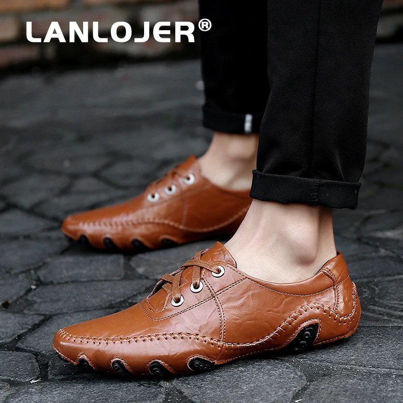 Shoes Comfort Genuine Leather Casual With Warm Fur Men Loafers Winter Quality Outdoor Walking Waterproof | Обувь