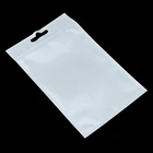 100 шт. цвета: белыйпрозрачная печать молнию Пластик упаковывая мешок с молнией замка застежка-молнии сумка для хранения в розницу посылка с отверстием для подвешивания