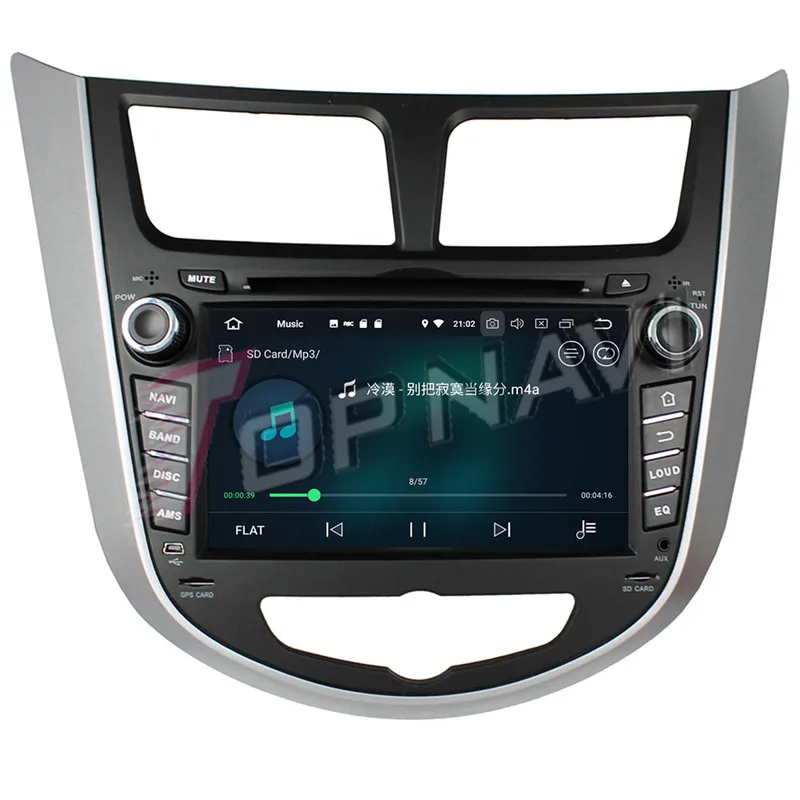 TOPNAVI Octa Core Android 9 0 Автомобильный GPS-навигатор для Hyundai Verna Accent Solaris 2011-2012
