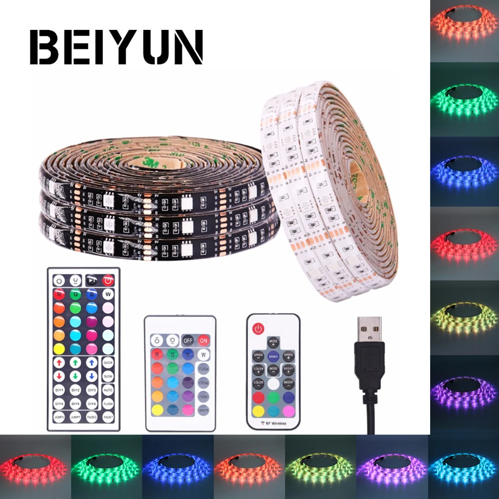 USB RGB Светодиодные ленты Водонепроницаемый 5V 5050 SMD гибкие неоновые светильник