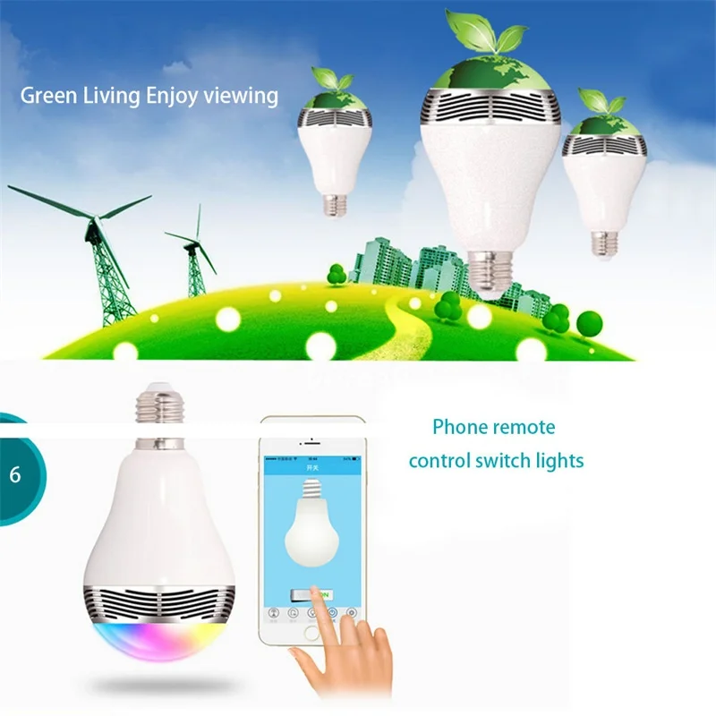 LumiParty светодиодный беспроводной Bluetooth RGB колонки лампочки воспроизведения музыки