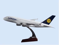 45cm resin etihadgerman lufthansamalaysia airbus a380 aircraft model airplane stand model collection adult children gift toy