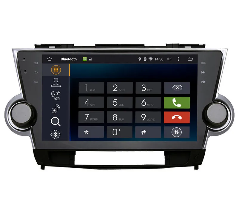 Автомобильный мультимедийный плеер 10 1 дюймов Android 7 GPS навигация для Toyota Highlander 2008