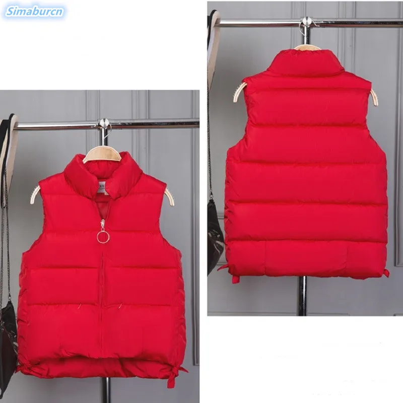 

New Arrival Autumn Winter Women Down Cotton Vest Warm Office Lady Outwear Girl Jacket Sleeveless Casual Waistcoat Ladies M~3XL
