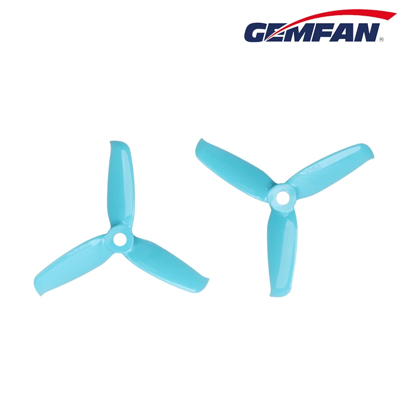 Blue 4 шт./2 пары Gemfan 3-дюймовый 3052 3 Bades tri-blade пропеллер совместимый 1306/1806 мотор для FPV мини 130 мм Квадрокоптер Рамка комплект - Цвет: Blue