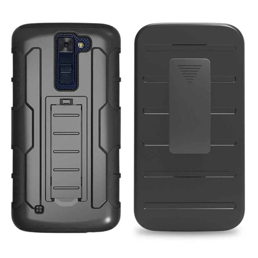 3 в 1 бронированный чехол для телефона LG K8 подставка Heavy Duty гибридный жесткий
