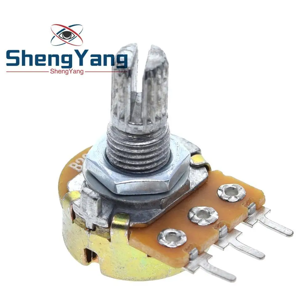 10 шт. ShengYang стерео/pa/потенциометр уплотнения WH148 B1k B2k B5k B10k B20k B50k B100k B250k B500k B1M 15 мм 3