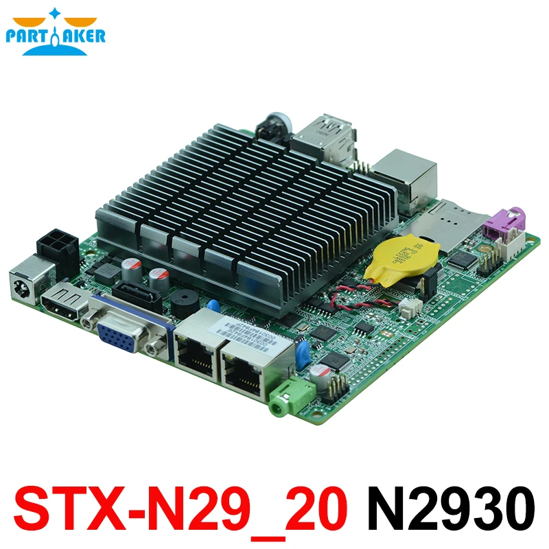 OEM Intel N2930 четырехъядерный Bay trail 12*12 материнская плата без вентилятора двойной lan