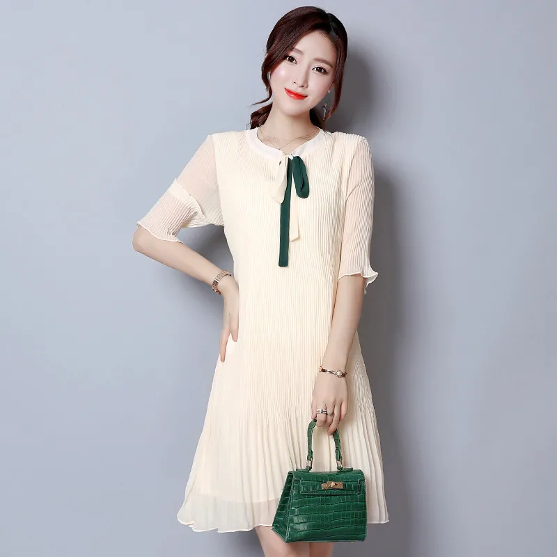 2018 весеннее Новое шифоновое платье летние повседневные женские вечерние