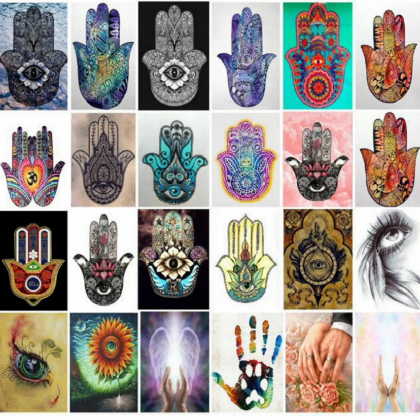 

"Hand of Fatima" Full Round Drill 5D DIY Diamond Painting 3D Embroidery Cross Stitch Mosaic Fantasy Zen decoration Gifts WG913