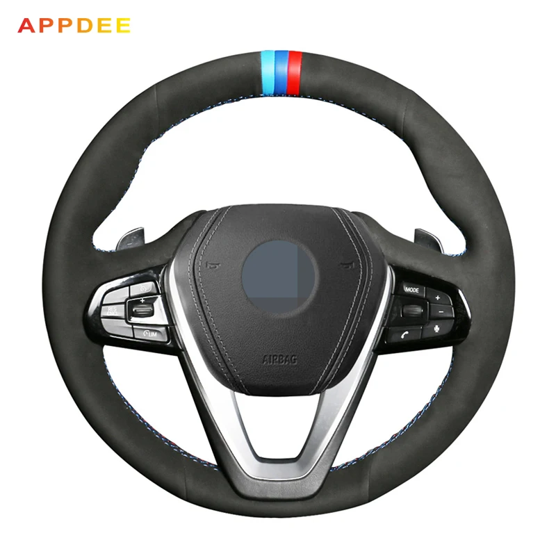 APPDEE черная замша чехол рулевого колеса автомобиля для BMW G30 530i 540i 520d 530e 2016 2018 G32 GT 630i