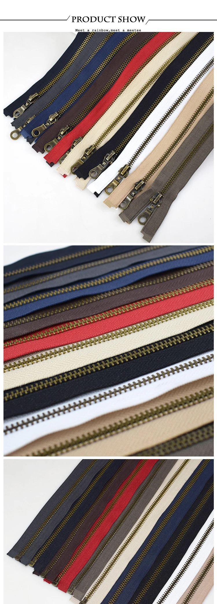 Meetee 1 шт. 70 см 5# бронзовый открытый конец металлическая молния DIY швейная кожаная куртка пальто швейное на молнии швейное изделие для сумки ремесло аксессуары BD251