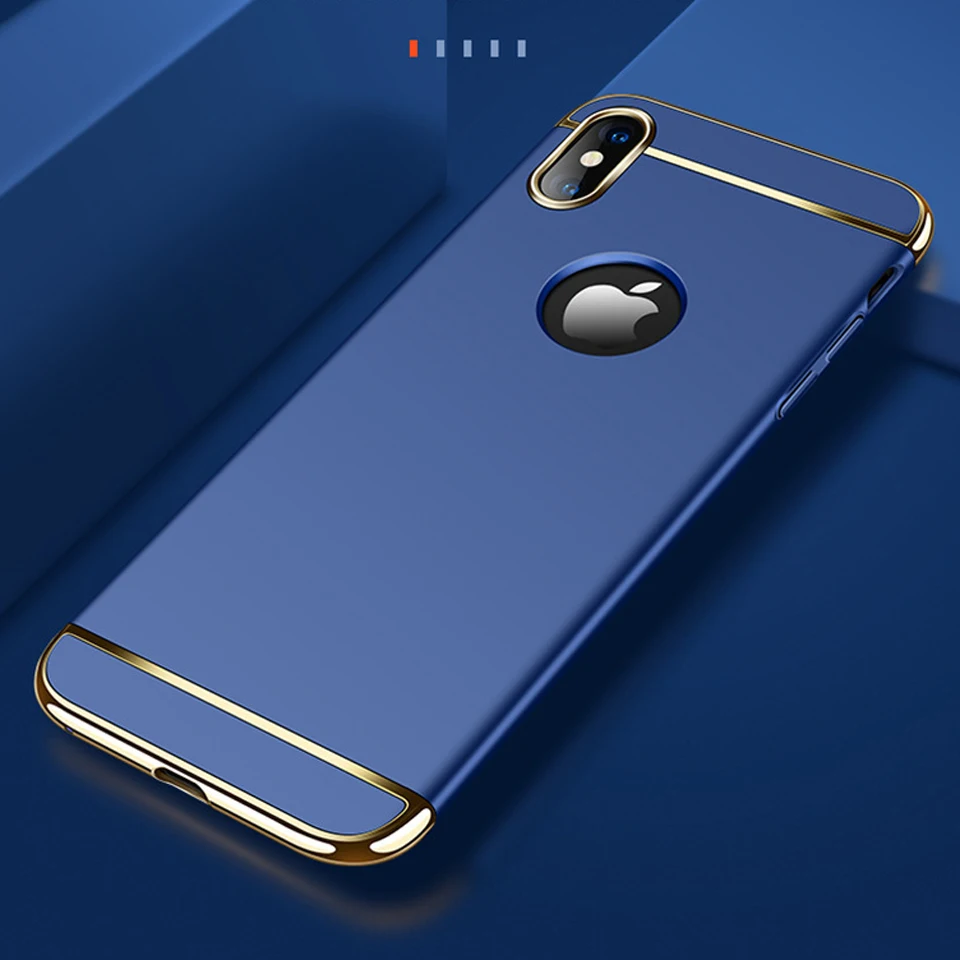 Hybrid Plating 3 in 1 Hard Plastic Bling Case For iphone XS MAX Cover Frame SE 5 5S 6 6s 7 8 Plus X XR Phone Cases |