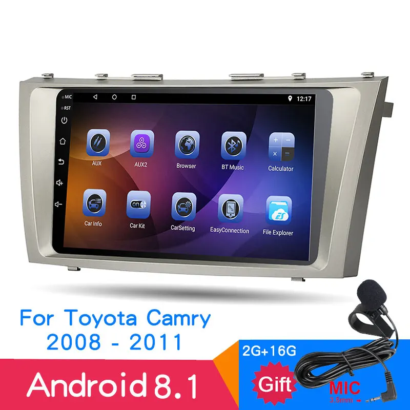 Автомагнитола 2DIN Android 8 1 2 ГБ + 16 стерео сенсорный экран 9 дюймов 1024x600 GPS навигация