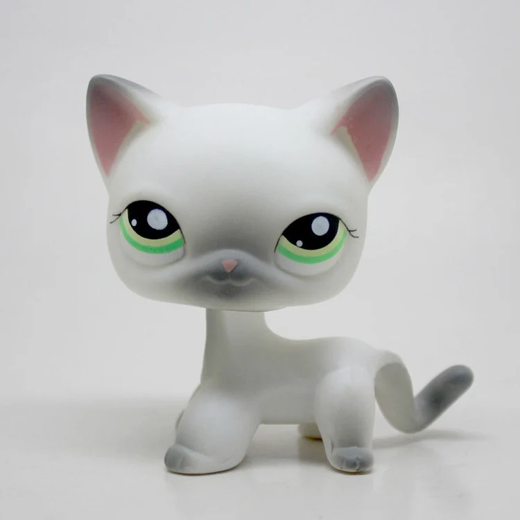 Lps настоящий редкий pet shop стоящий маленький короткий волос Кот розовый черный старый Собака Такса collie great dane детский подарок