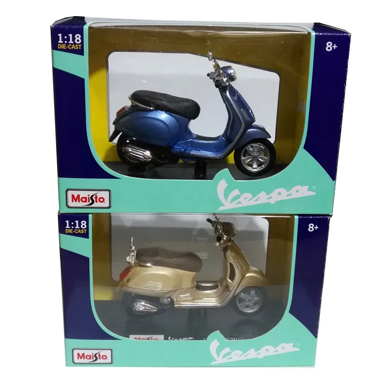 Maisto 1:18 Vespa Primavera 150 мотоцикл литье под давлением маленькая модель мотоцикла светло