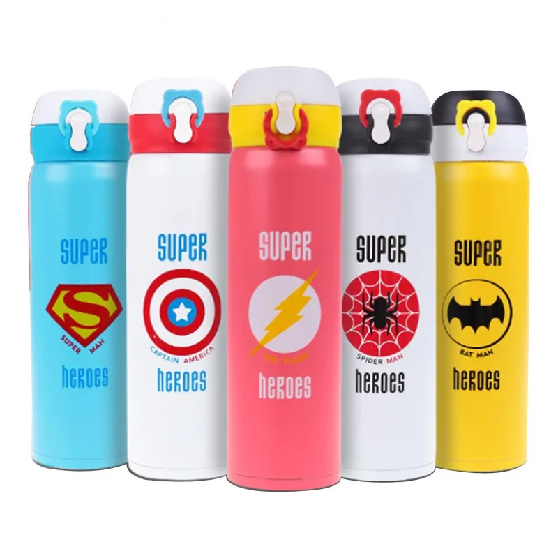 

Fashion 500ml Insulated Water Bottle Sports&Outdoor Hero Thermos Cup 18/8 Stainless Steel League Vacuum Flask Travel Unionl Mug