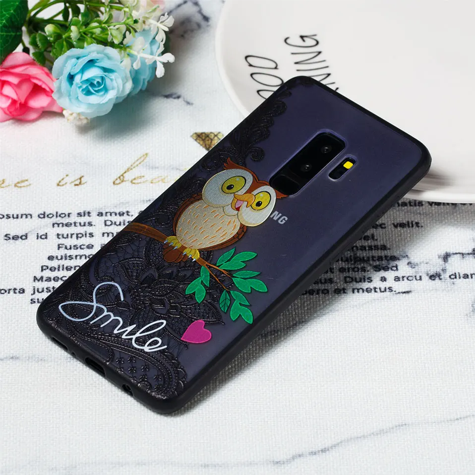 Пикантные цветочный чехол для телефона Samsung S7 note 8 9 черная крышка корпуса край Coque