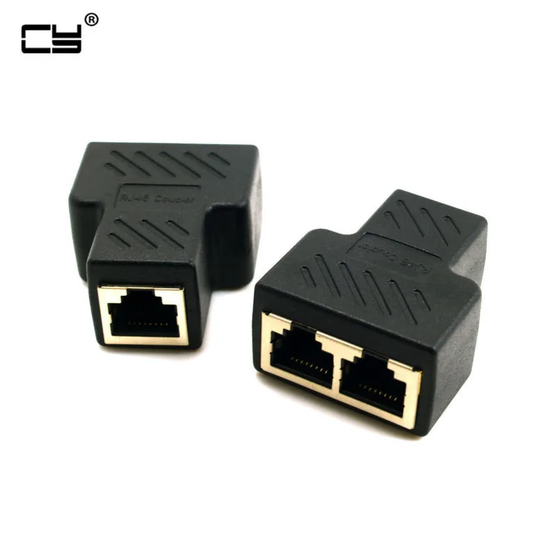 Conector Cat6 RJ45 8P8C Para Adaptador Dual, cable de conexión Ethernet, divisor...