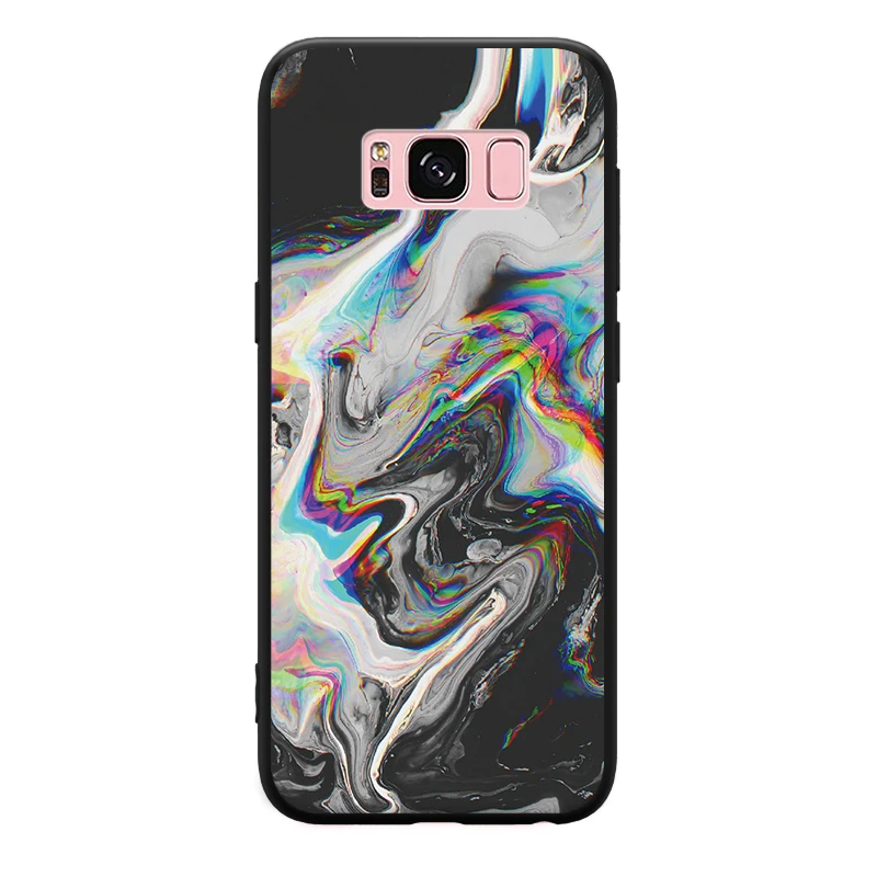 Эстетические удобные живописи тушью Pattern для Samsung Galaxy S6 S7 край S8 S9 Plus Note 3 4 5 8 9 Жесткий чехол для телефона