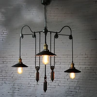 vintage fashion pulley art pendant light special club bar lamp yt1837